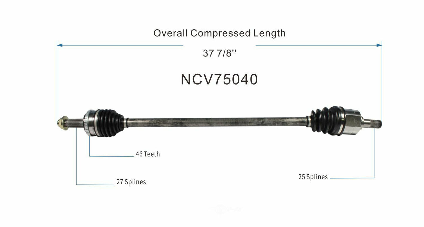 GSP North America NCV75040 CV Axle Assembly