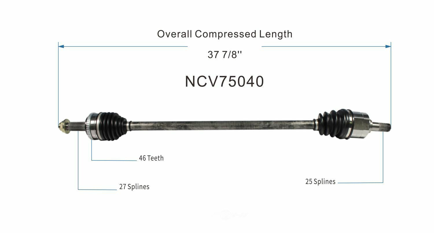 GSP North America NCV75040 CV Axle Assembly