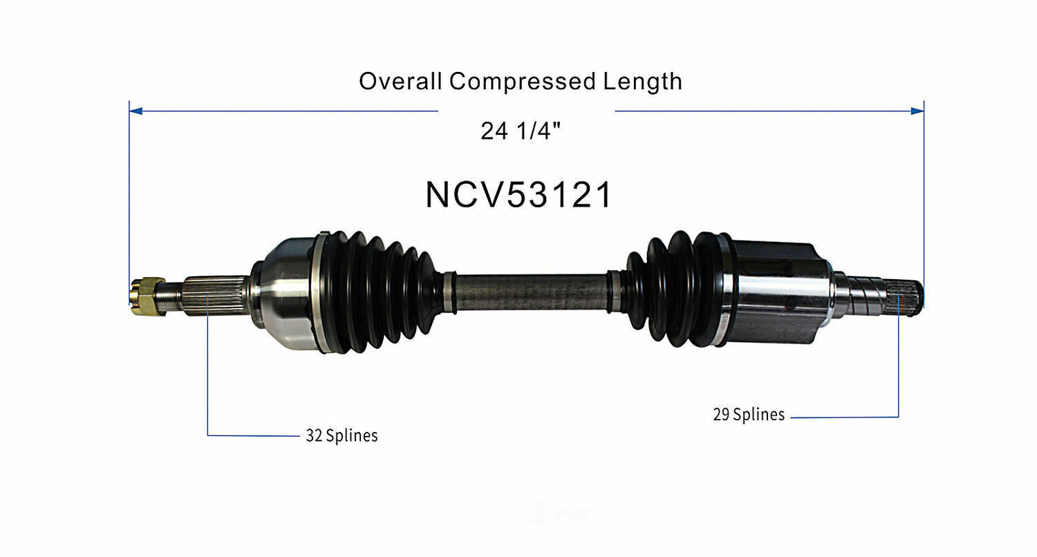 GSP North America NCV53121 CV Axle Assembly