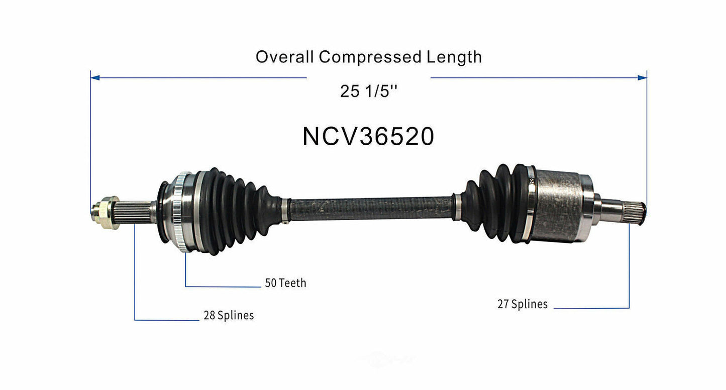 GSP North America NCV36520 CV Axle Assembly