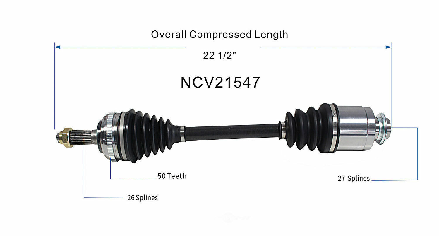 GSP North America NCV21547 CV Axle Assembly