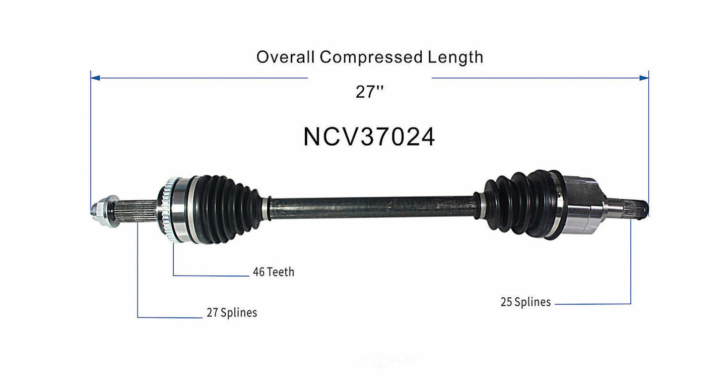 GSP North America NCV37024 CV Axle Assembly