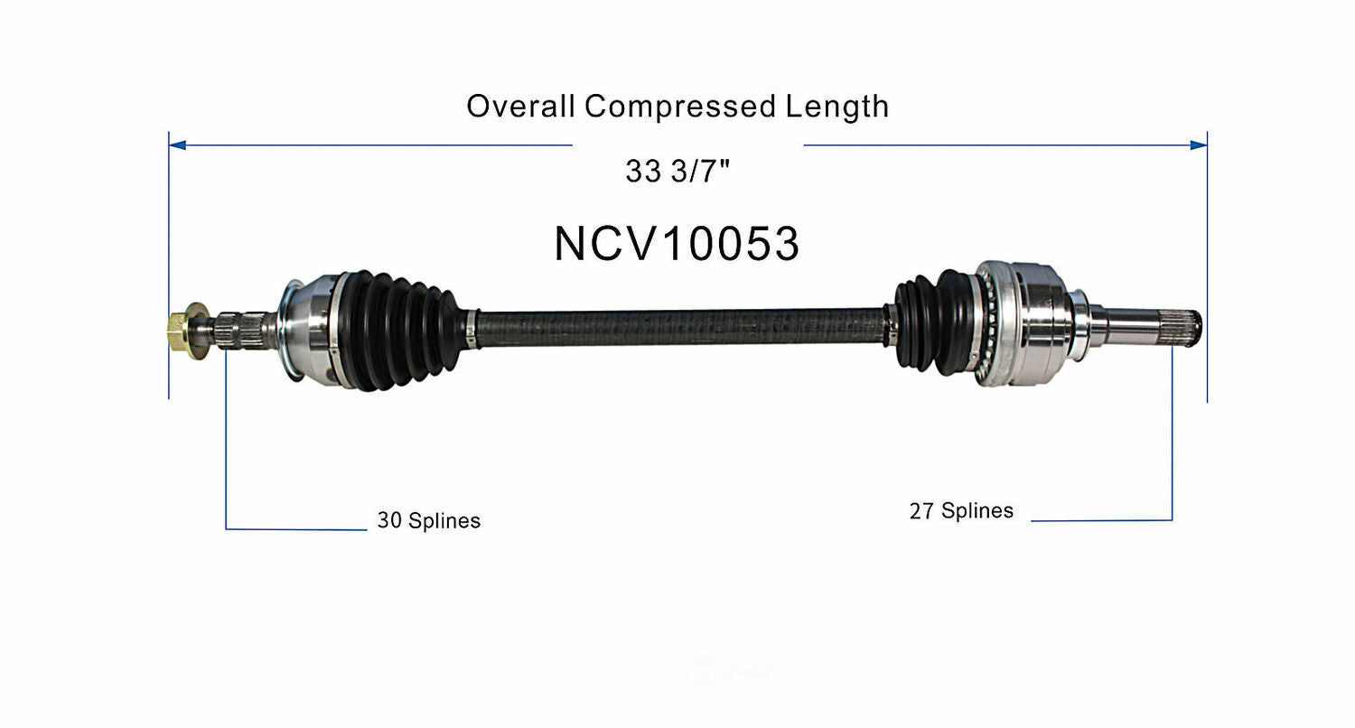 GSP North America NCV10053 CV Axle Assembly