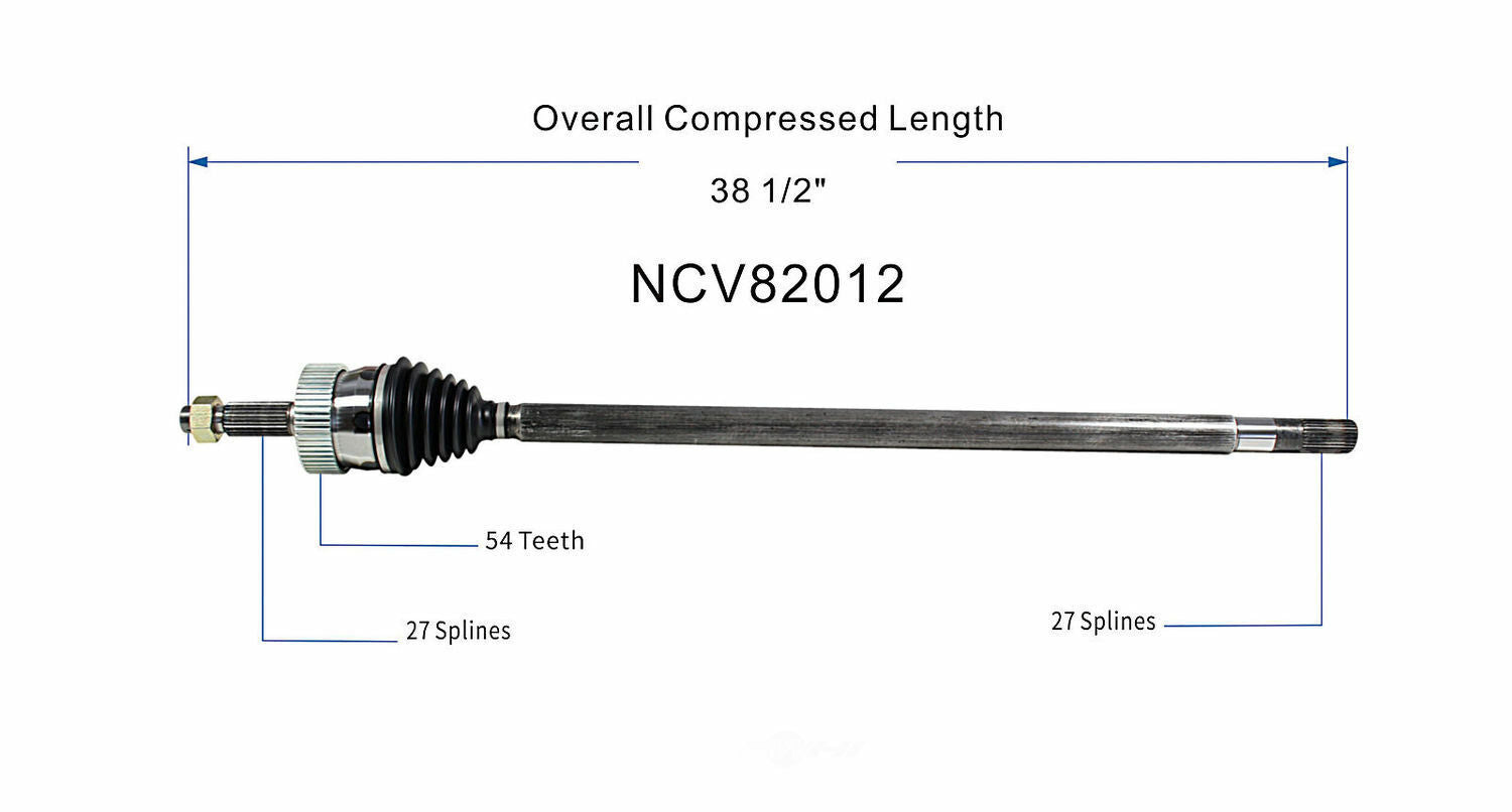 GSP North America NCV82012 CV Axle Assembly