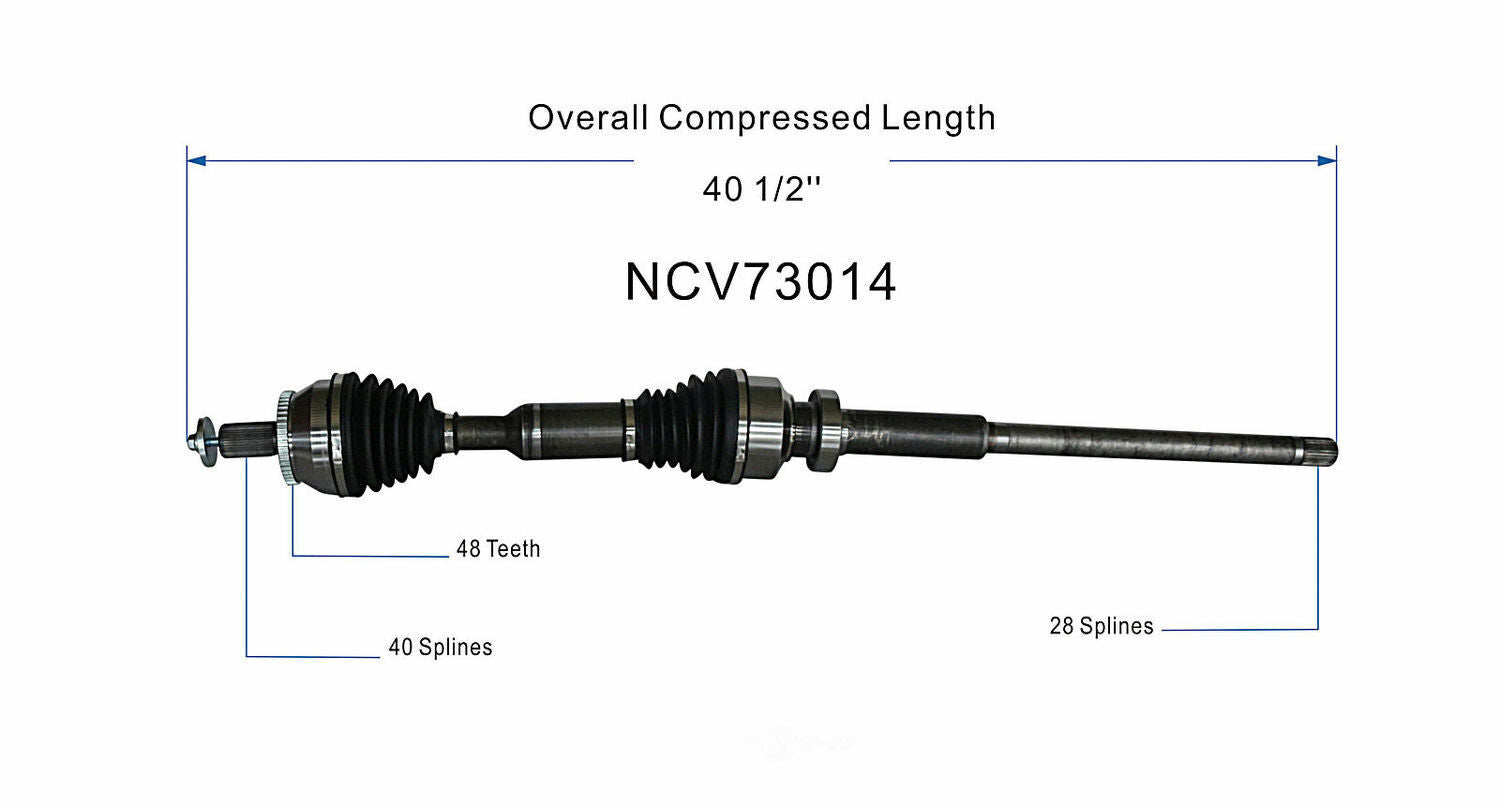 GSP North America NCV73014 CV Axle Assembly