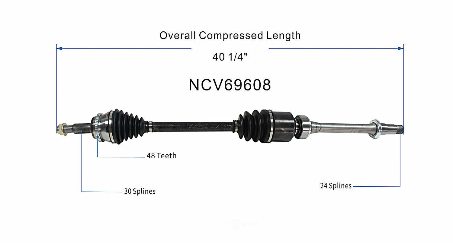 GSP North America NCV69608 CV Axle Assembly
