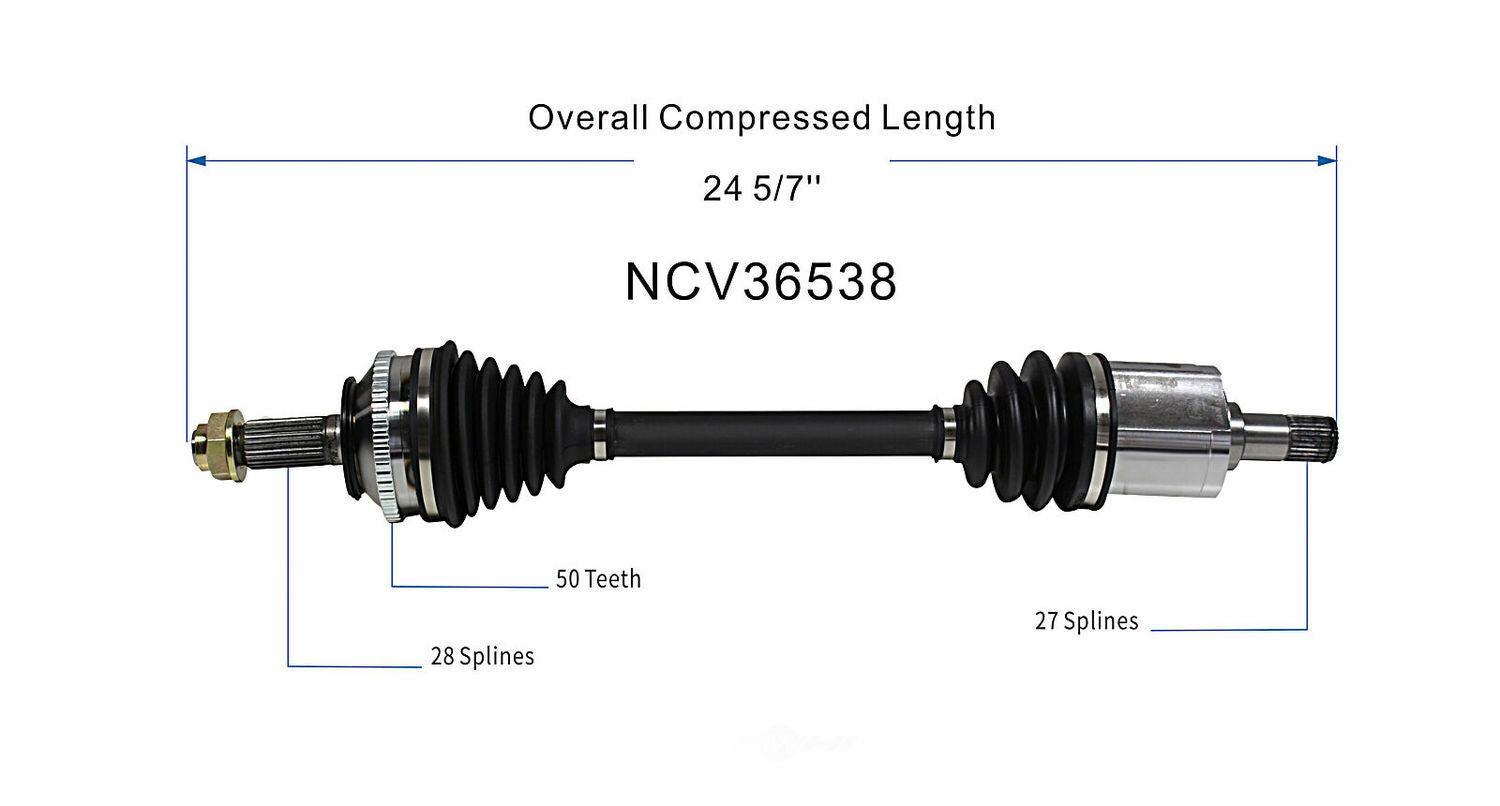 GSP North America NCV36538 CV Axle Assembly