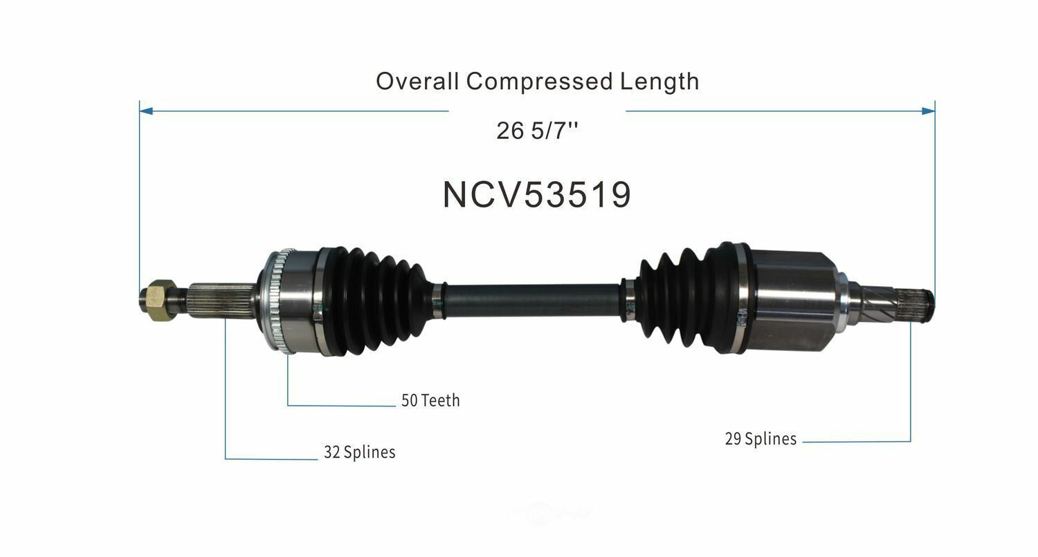 GSP North America NCV53519 CV Axle Assembly