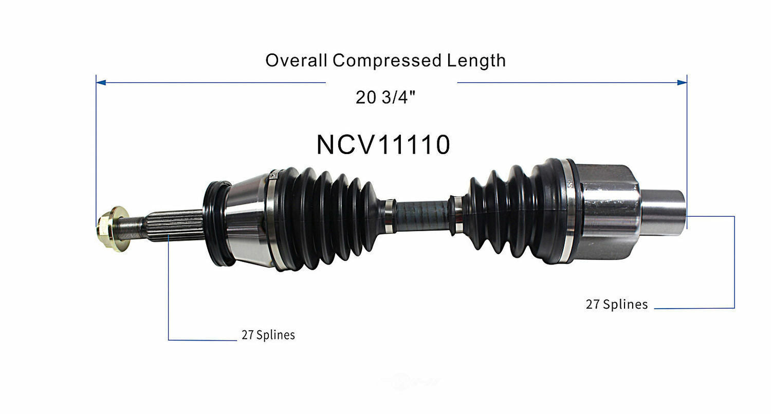 GSP North America NCV11110 CV Axle Assembly