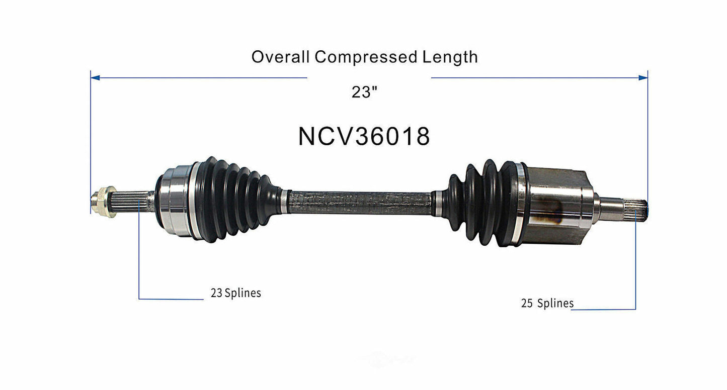 GSP North America NCV36018 CV Axle Assembly