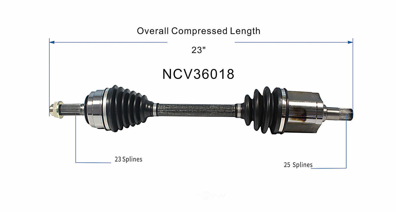 GSP North America NCV36018 CV Axle Assembly
