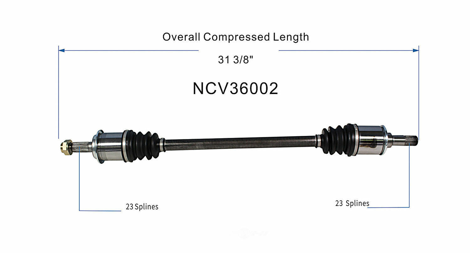 GSP North America NCV36002 CV Axle Assembly