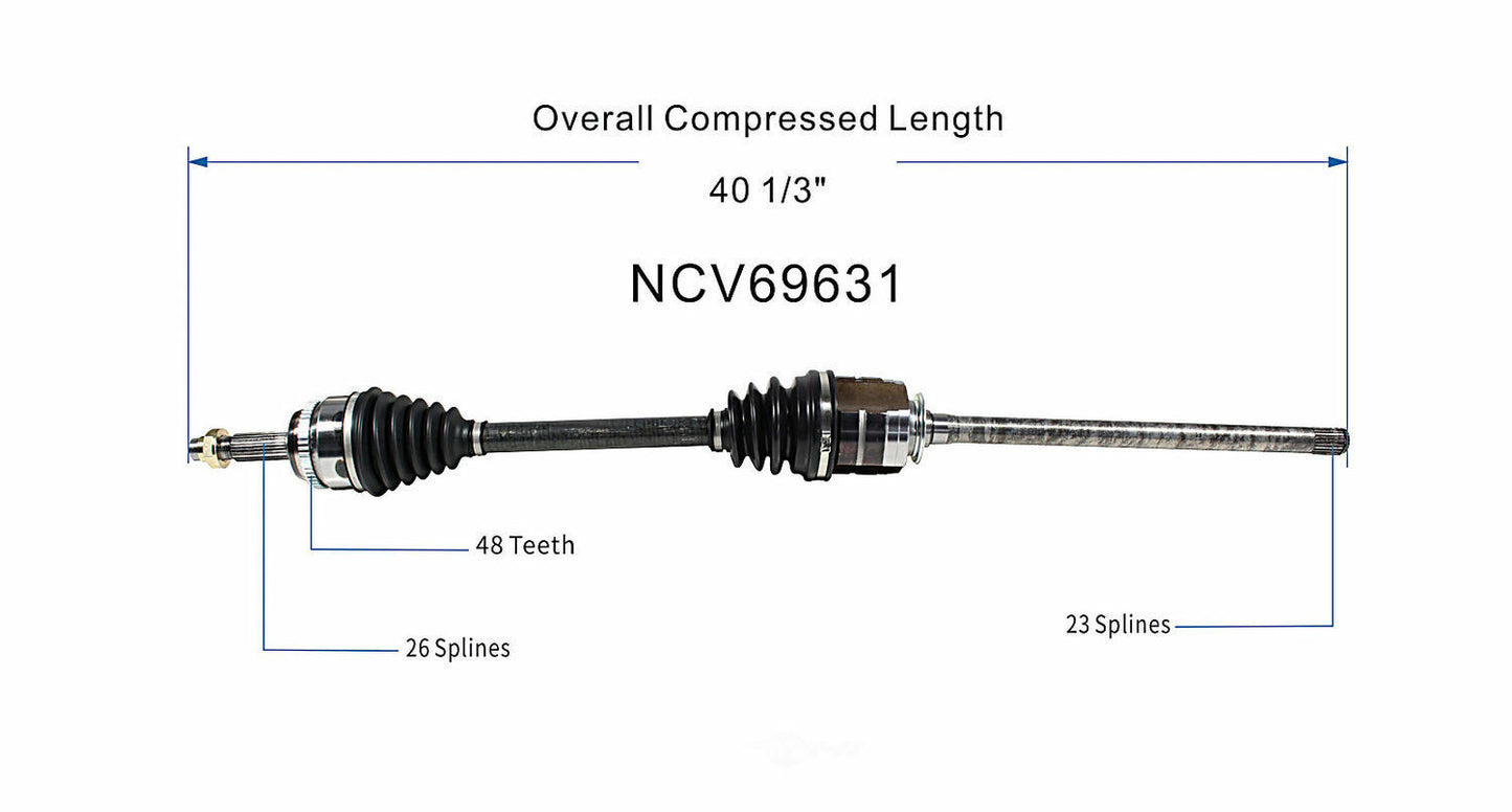 GSP North America NCV69631 CV Axle Assembly
