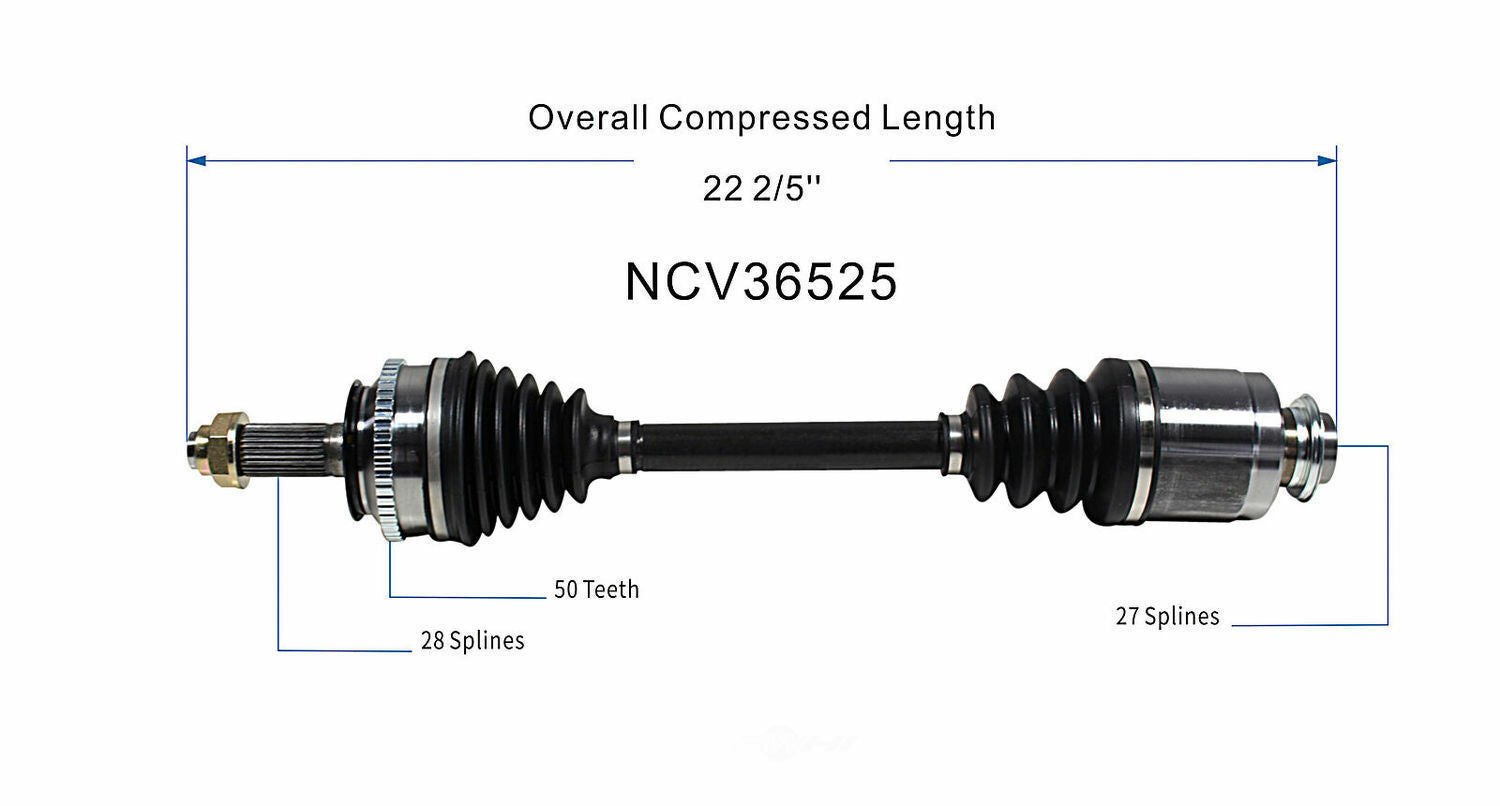 GSP North America NCV36525 CV Axle Assembly