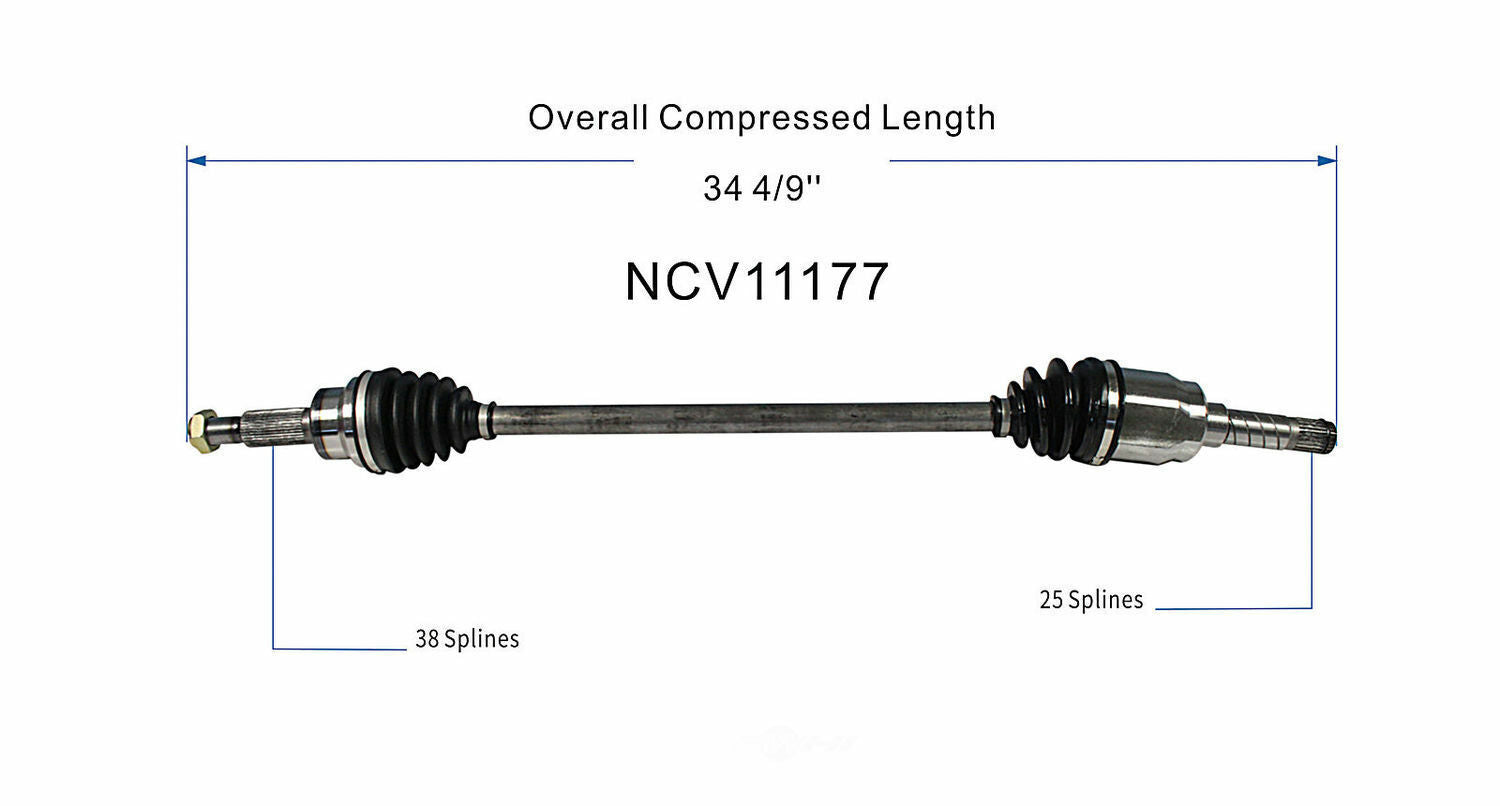 GSP North America NCV11177 CV Axle Assembly
