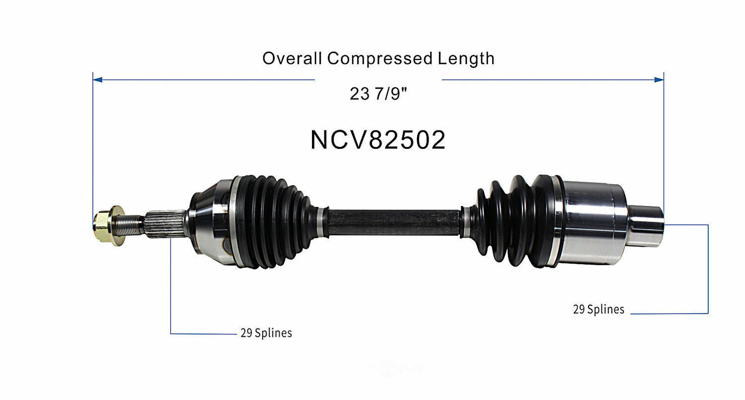 GSP North America NCV82502 CV Axle Assembly