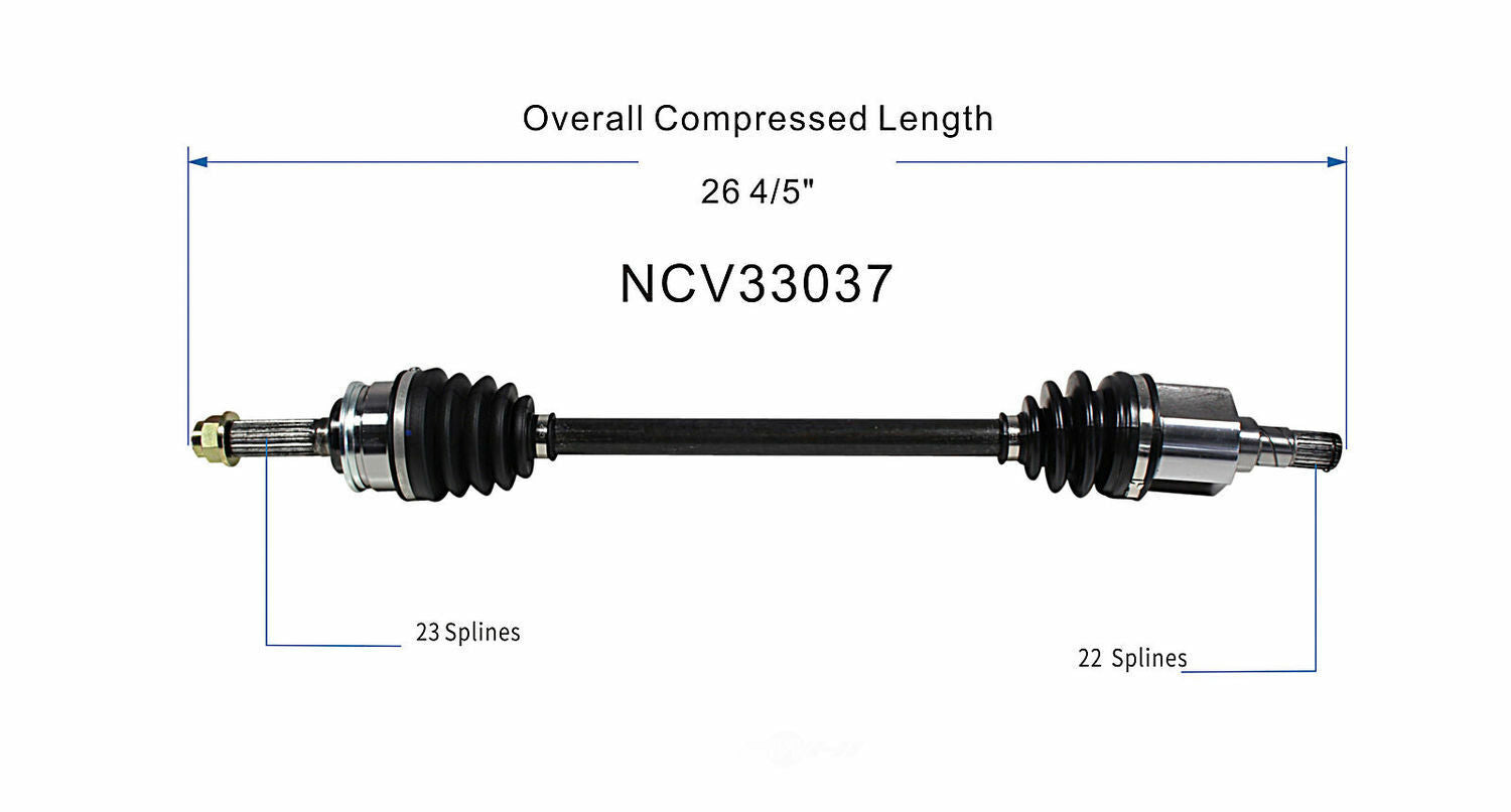 GSP North America NCV33037 CV Axle Assembly