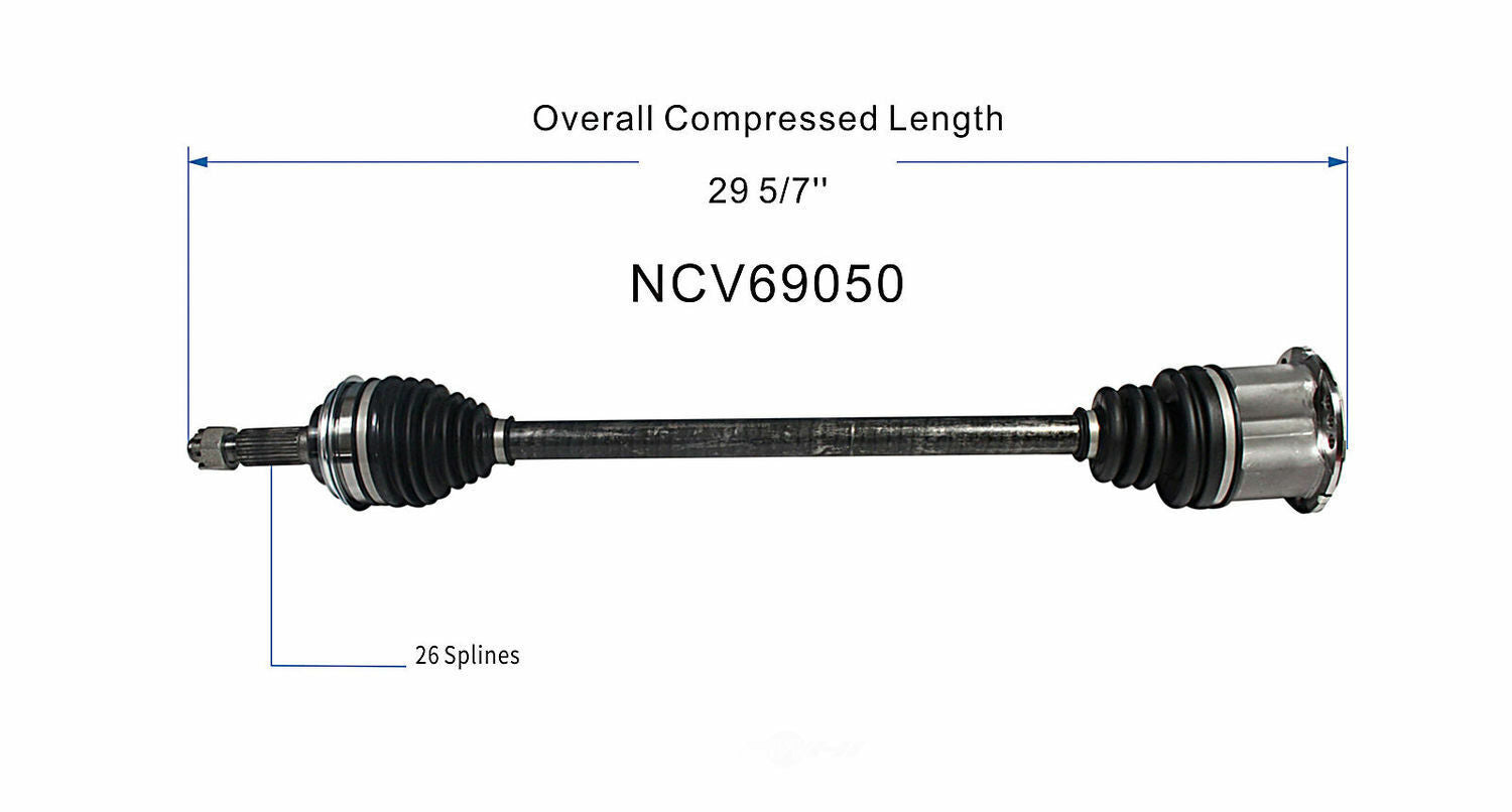 GSP North America NCV69050 CV Axle Assembly