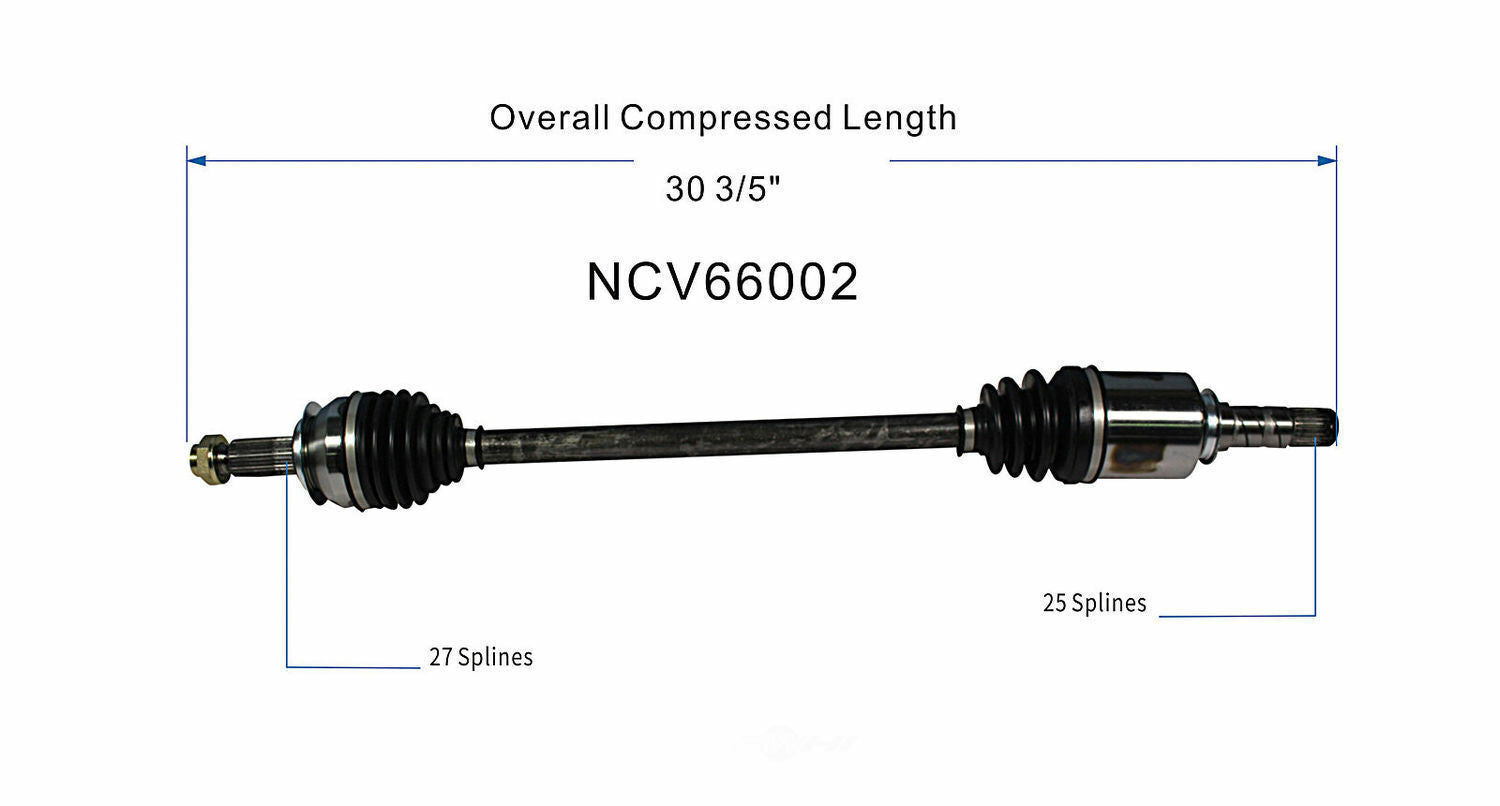 GSP North America NCV66002 CV Axle Assembly