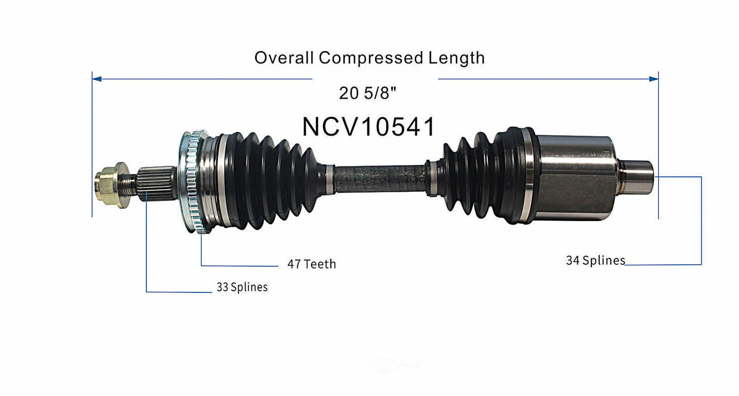 GSP North America NCV10541 CV Axle Assembly