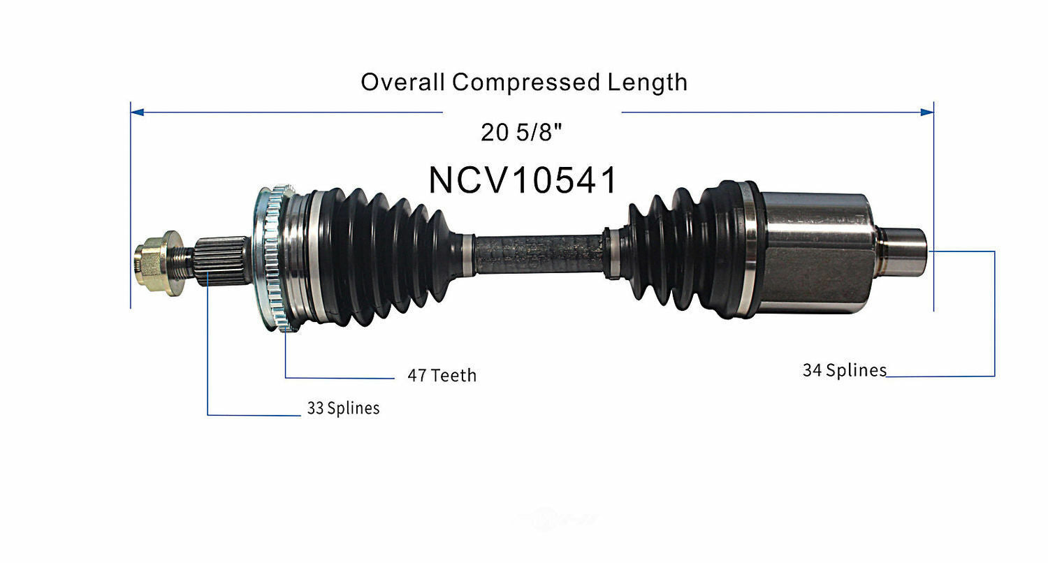 GSP North America NCV10541 CV Axle Assembly