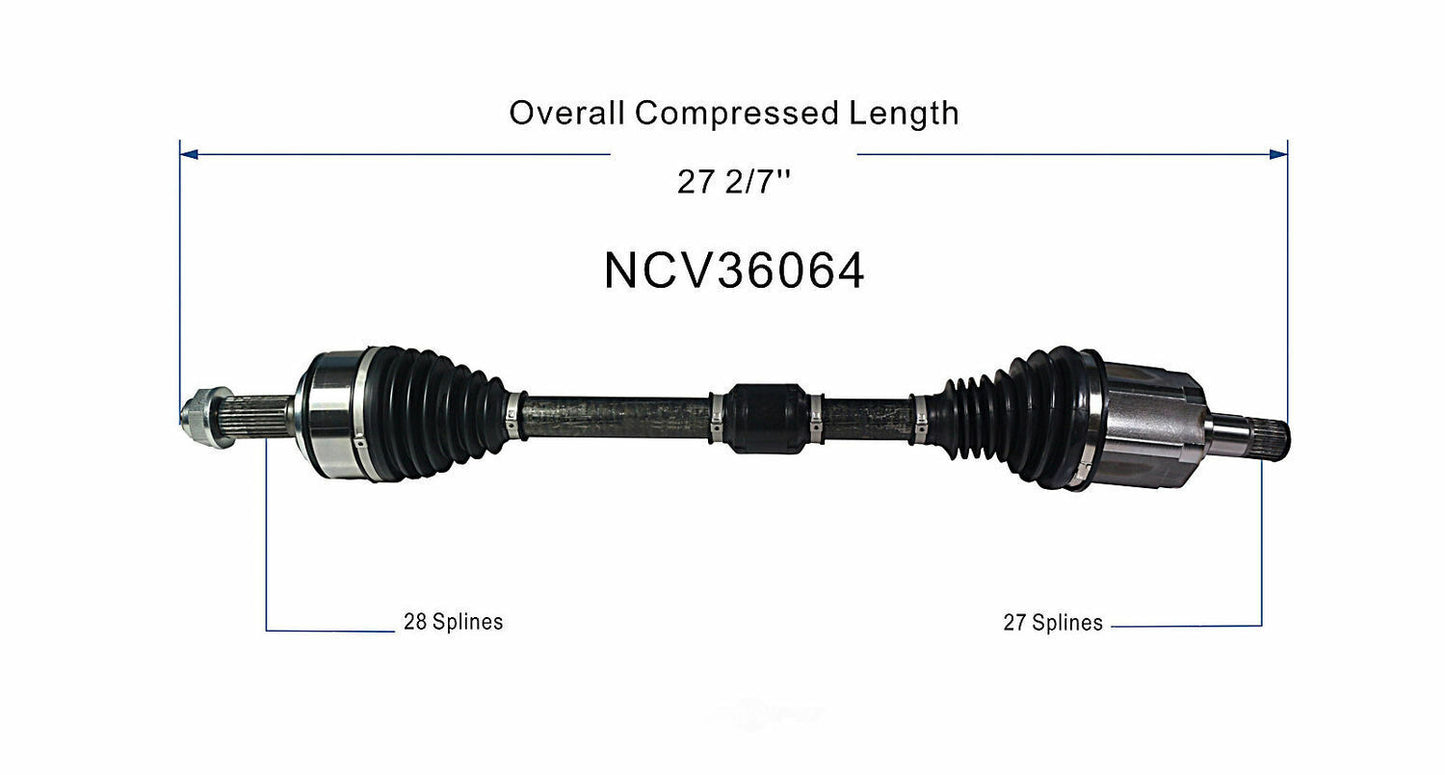GSP North America NCV36064 CV Axle Assembly