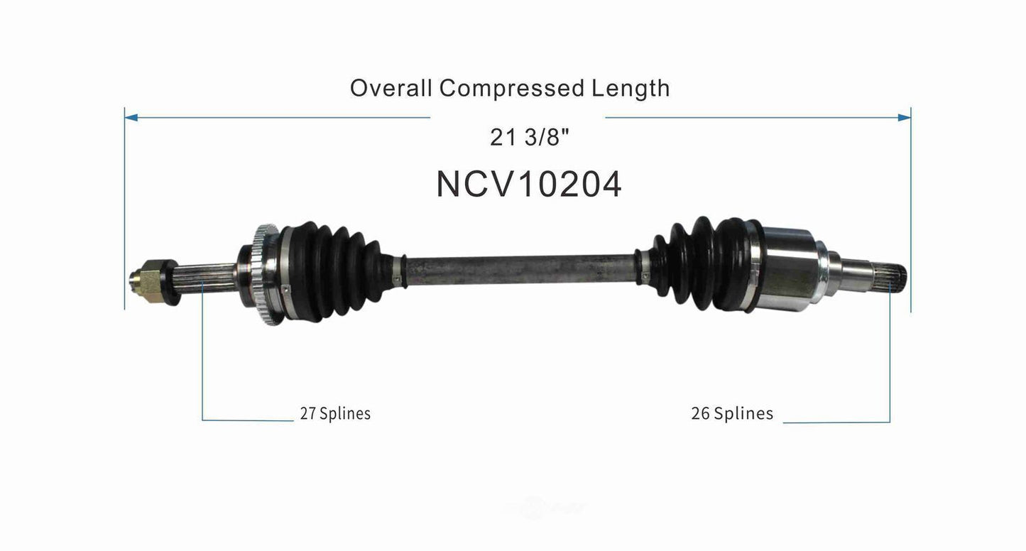 GSP North America NCV10204 CV Axle Assembly