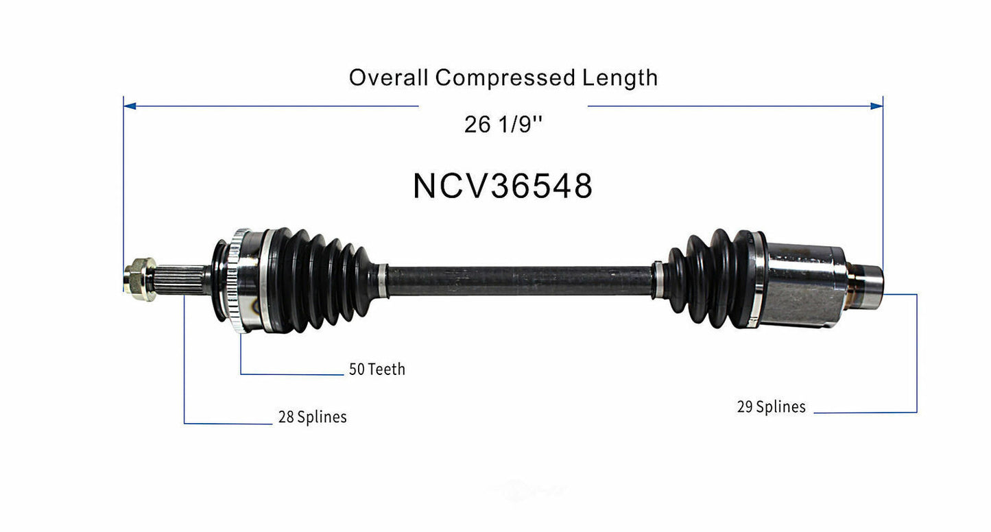 GSP North America NCV36548 CV Axle Assembly