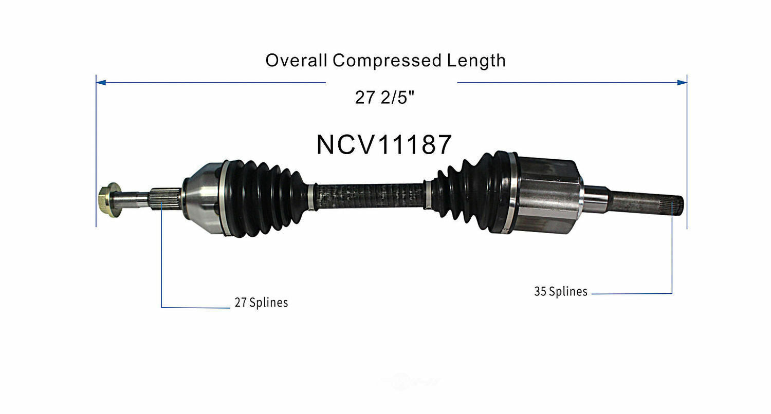 GSP North America NCV11187 CV Axle Assembly