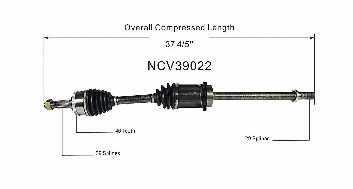 GSP North America NCV39022 CV Axle Assembly