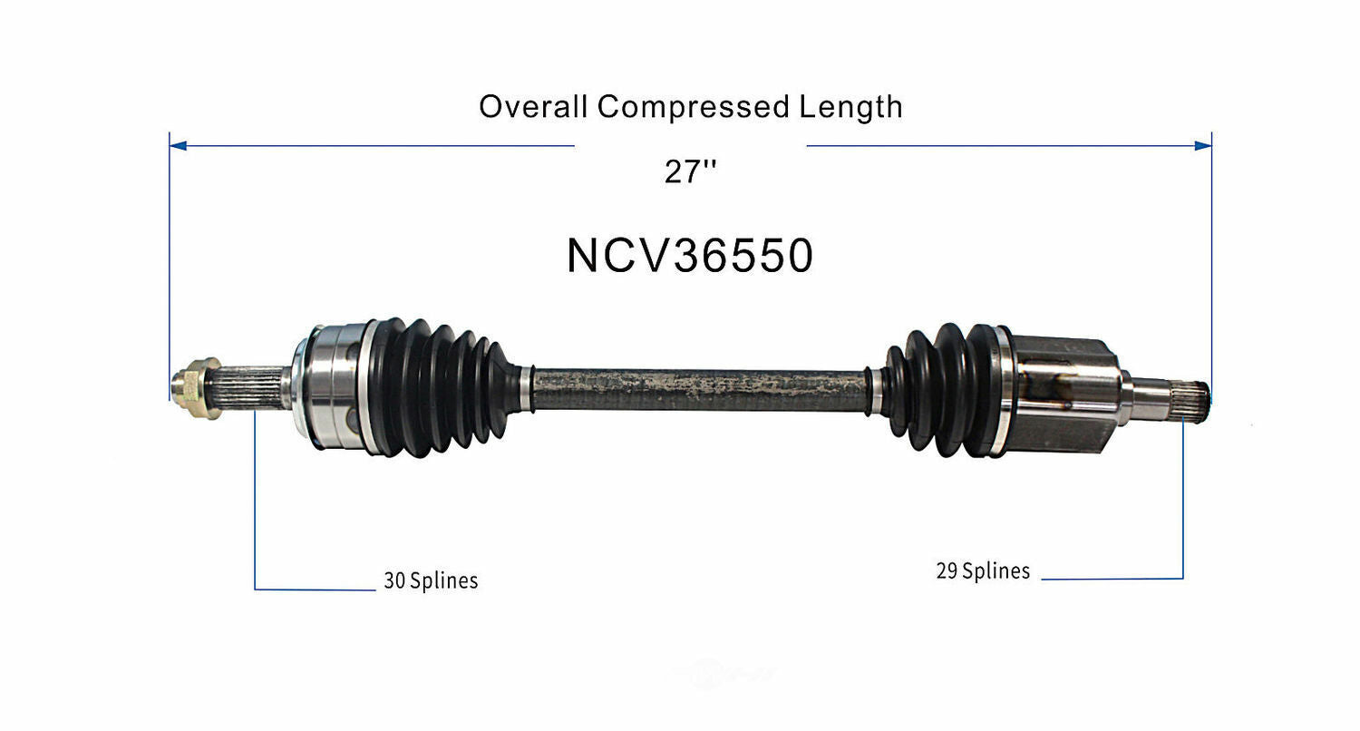 GSP North America NCV36550 CV Axle Assembly