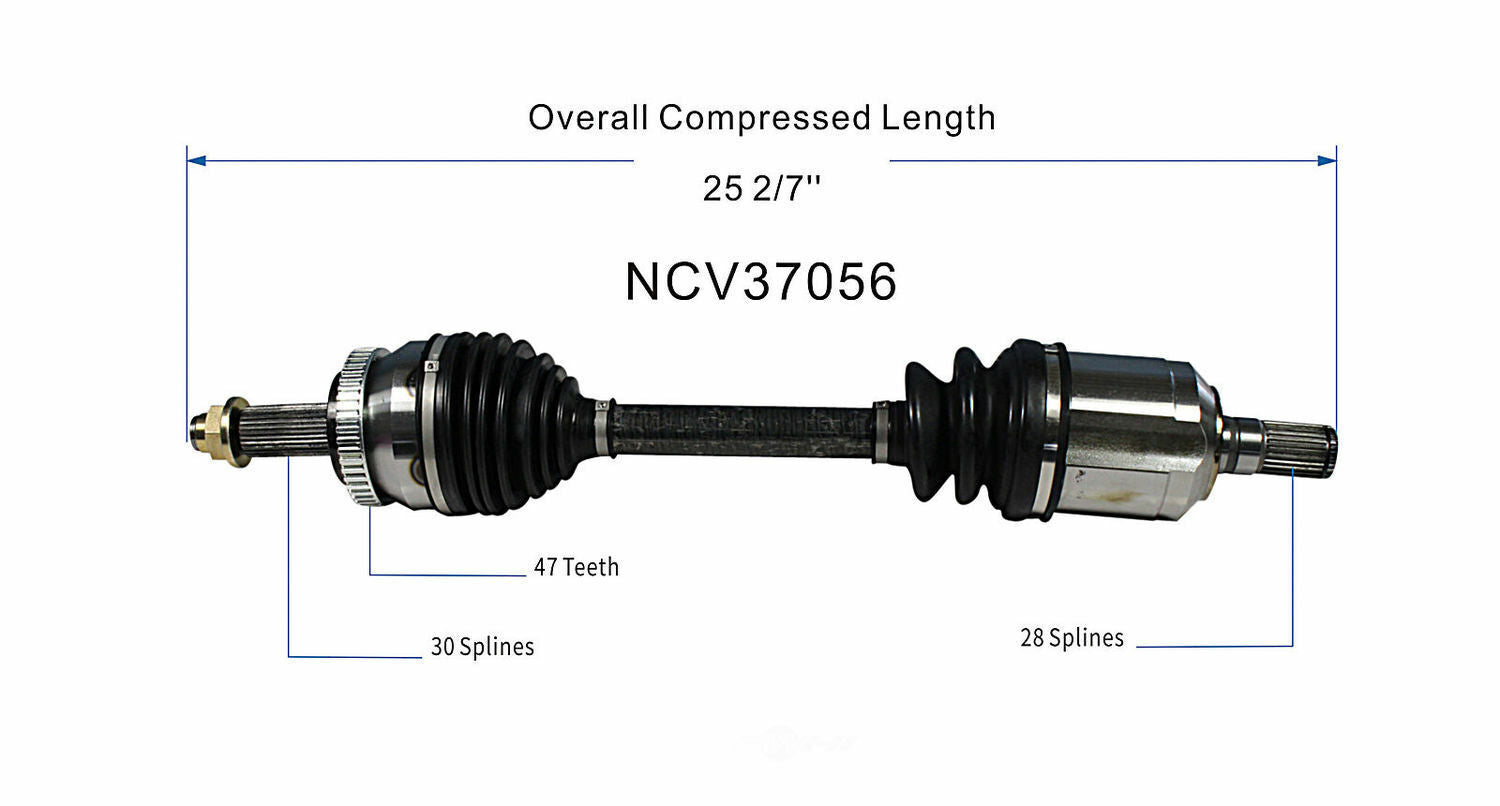 GSP North America NCV37056 CV Axle Assembly