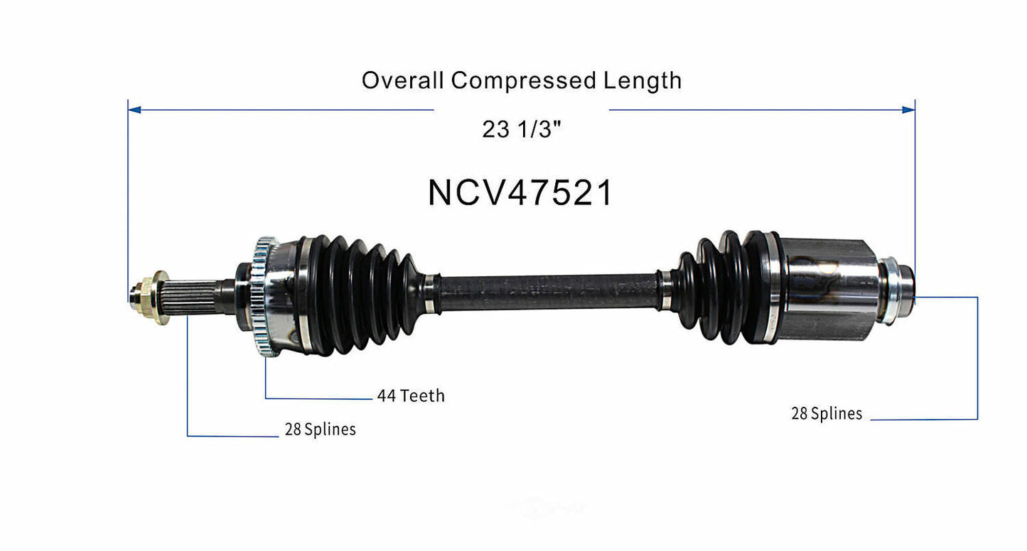 GSP North America NCV47521 CV Axle Assembly