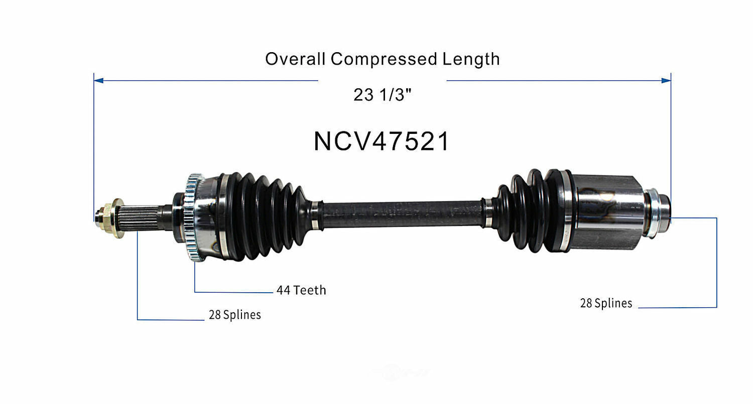 GSP North America NCV47521 CV Axle Assembly