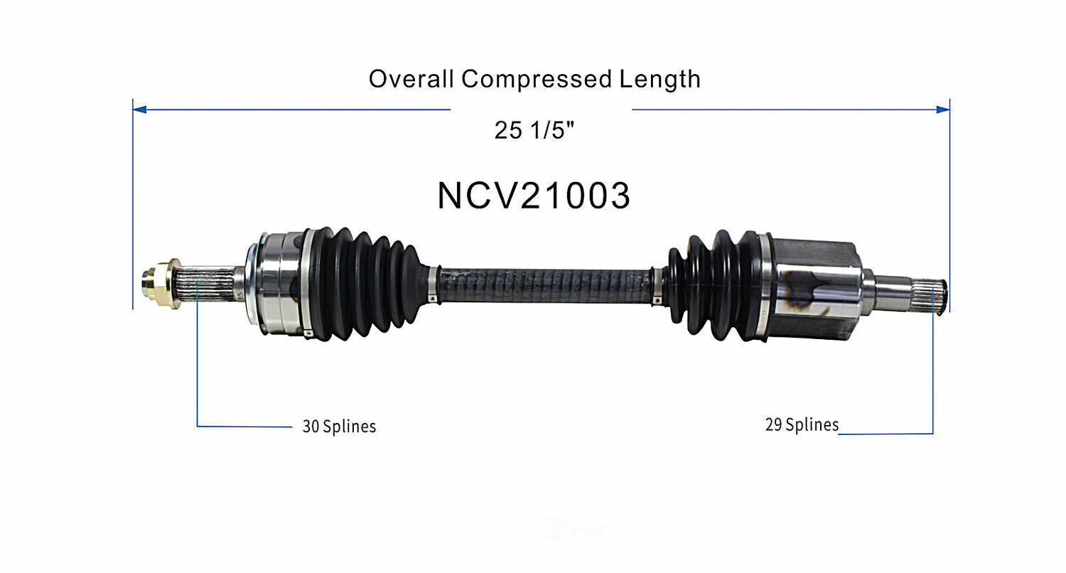 GSP North America NCV21003 CV Axle Assembly