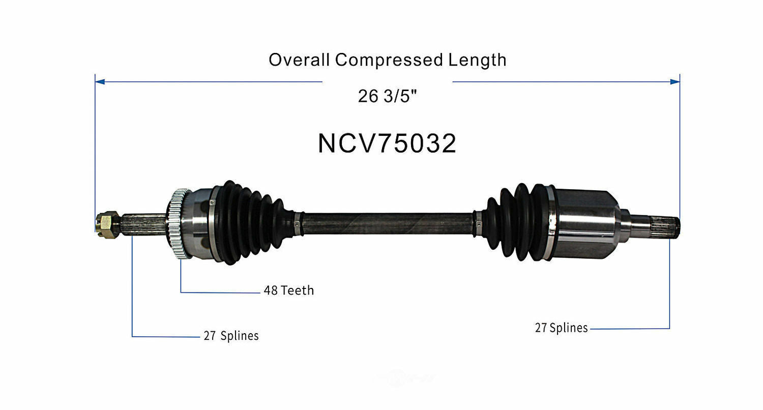 GSP North America NCV75032 CV Axle Assembly