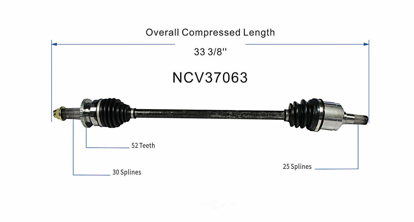 GSP North America NCV37063 CV Axle Assembly