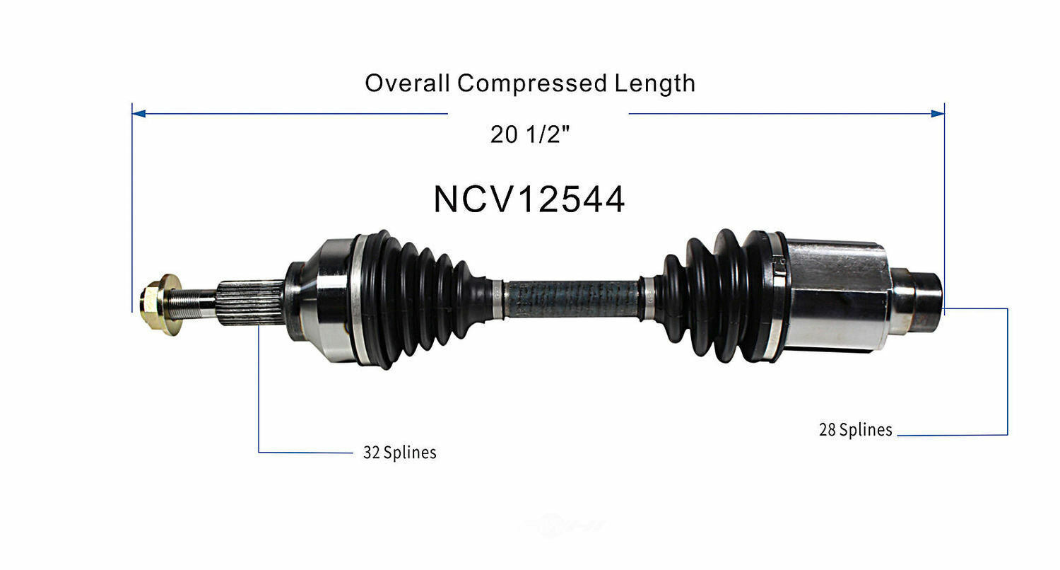 GSP North America NCV12544 CV Axle Assembly