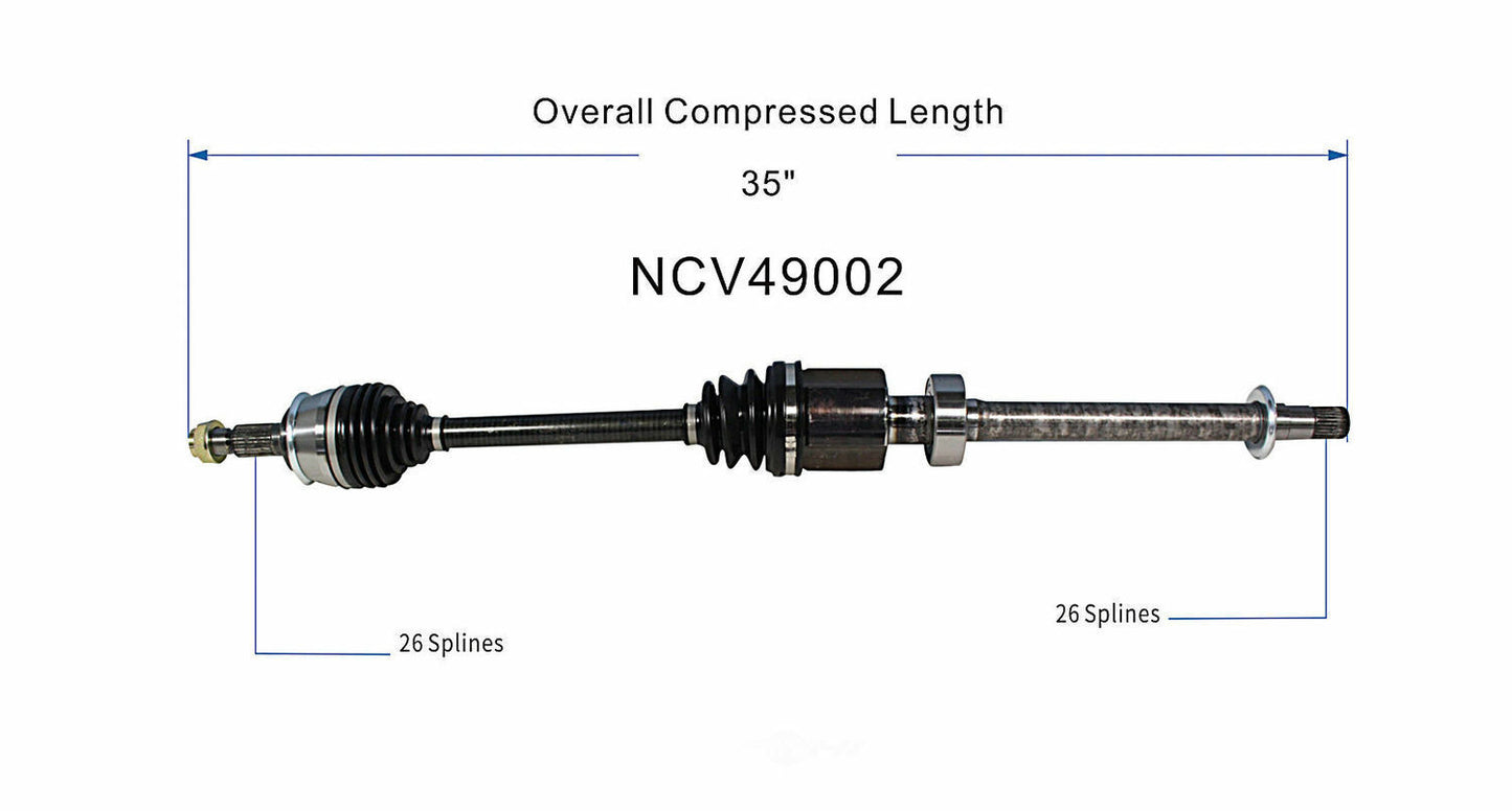 GSP North America NCV49002 CV Axle Assembly