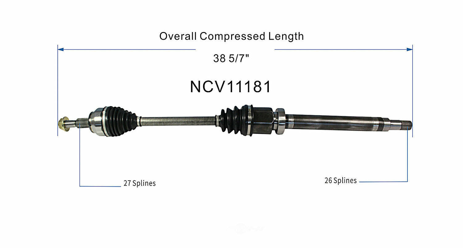 GSP North America NCV11181 CV Axle Assembly