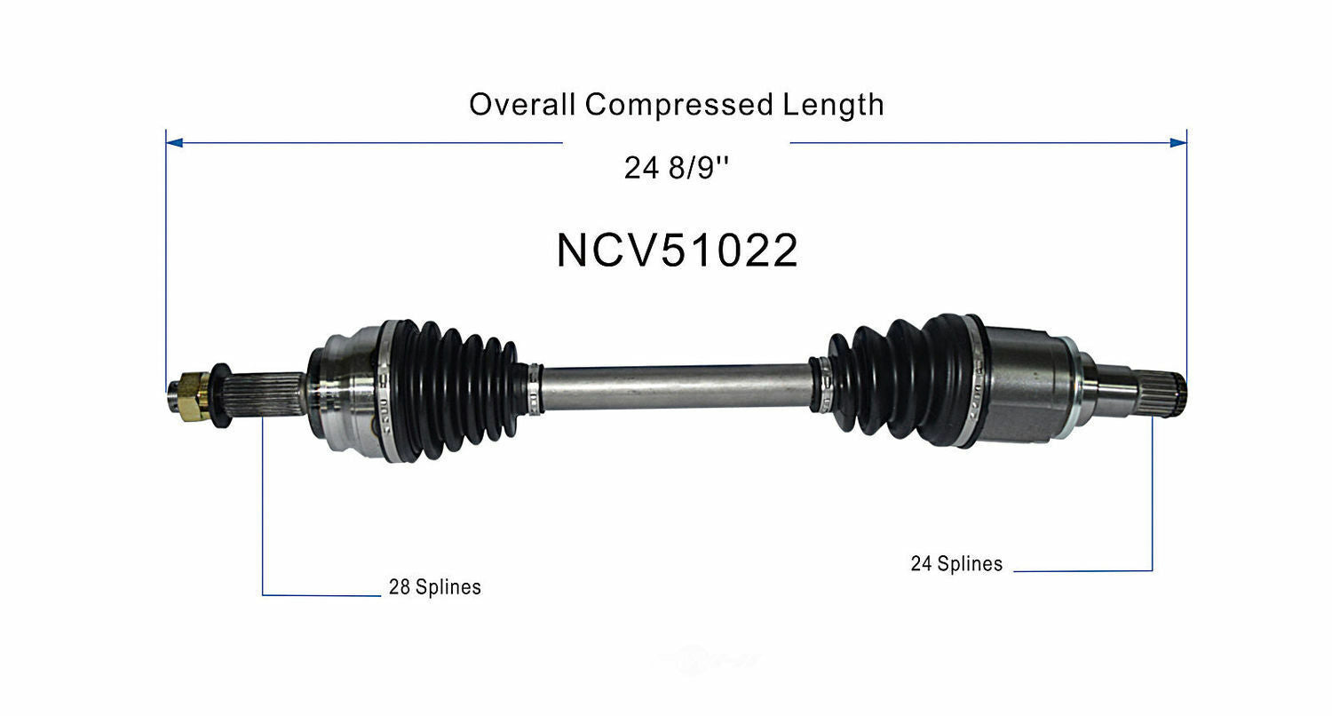 GSP North America NCV51022 CV Axle Assembly