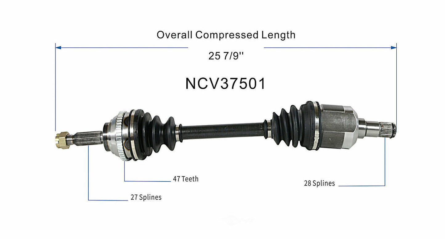GSP North America NCV37501 CV Axle Assembly