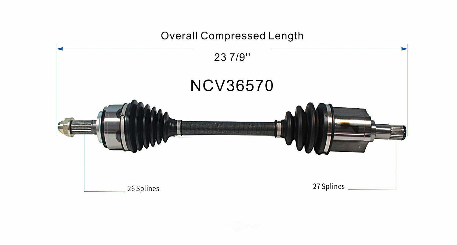 GSP North America NCV36570 CV Axle Assembly