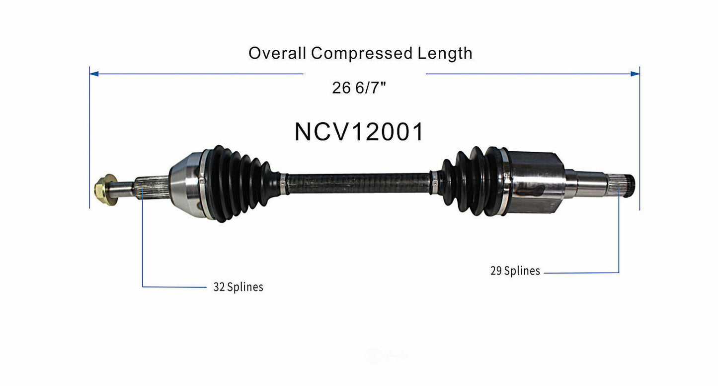 GSP North America NCV12001 CV Axle Assembly