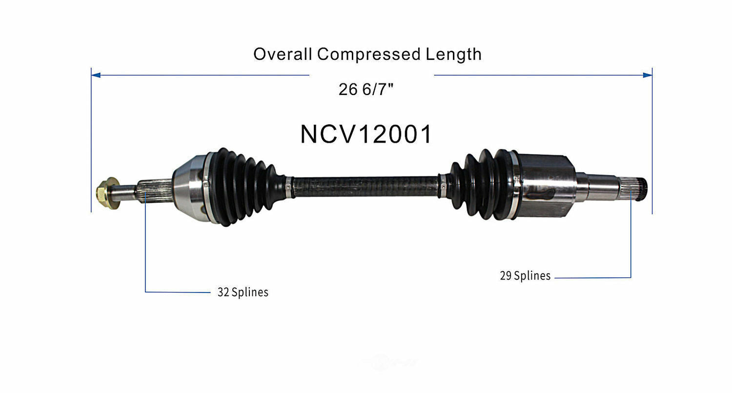 GSP North America NCV12001 CV Axle Assembly