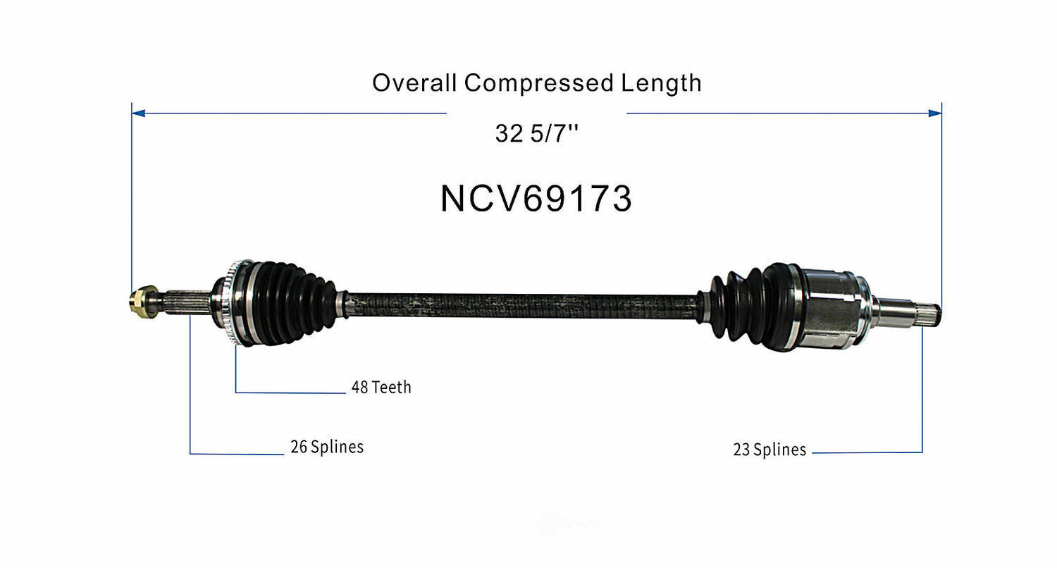 GSP North America NCV69173 CV Axle Assembly