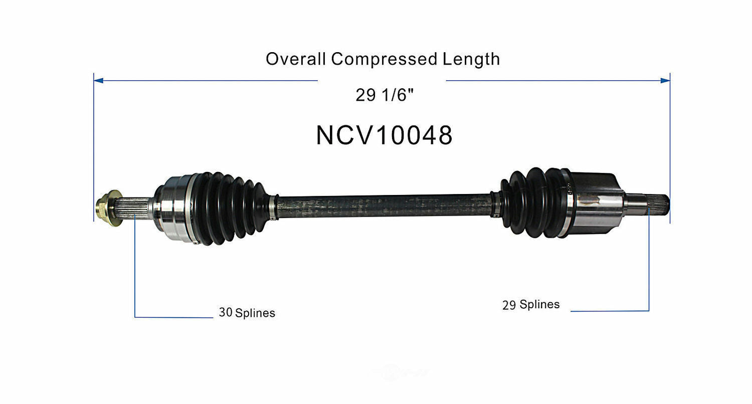 GSP North America NCV10048 CV Axle Assembly
