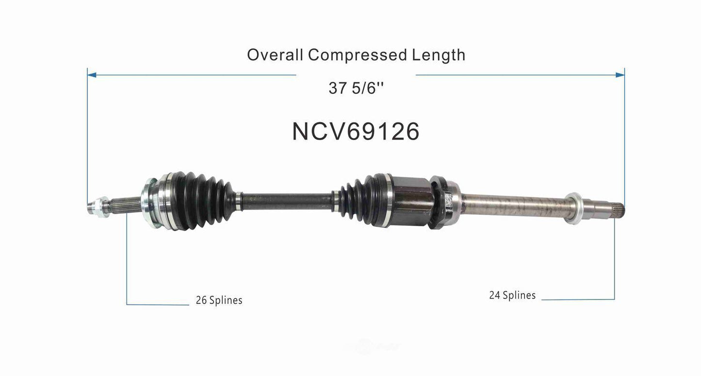 GSP North America NCV69126 CV Axle Assembly
