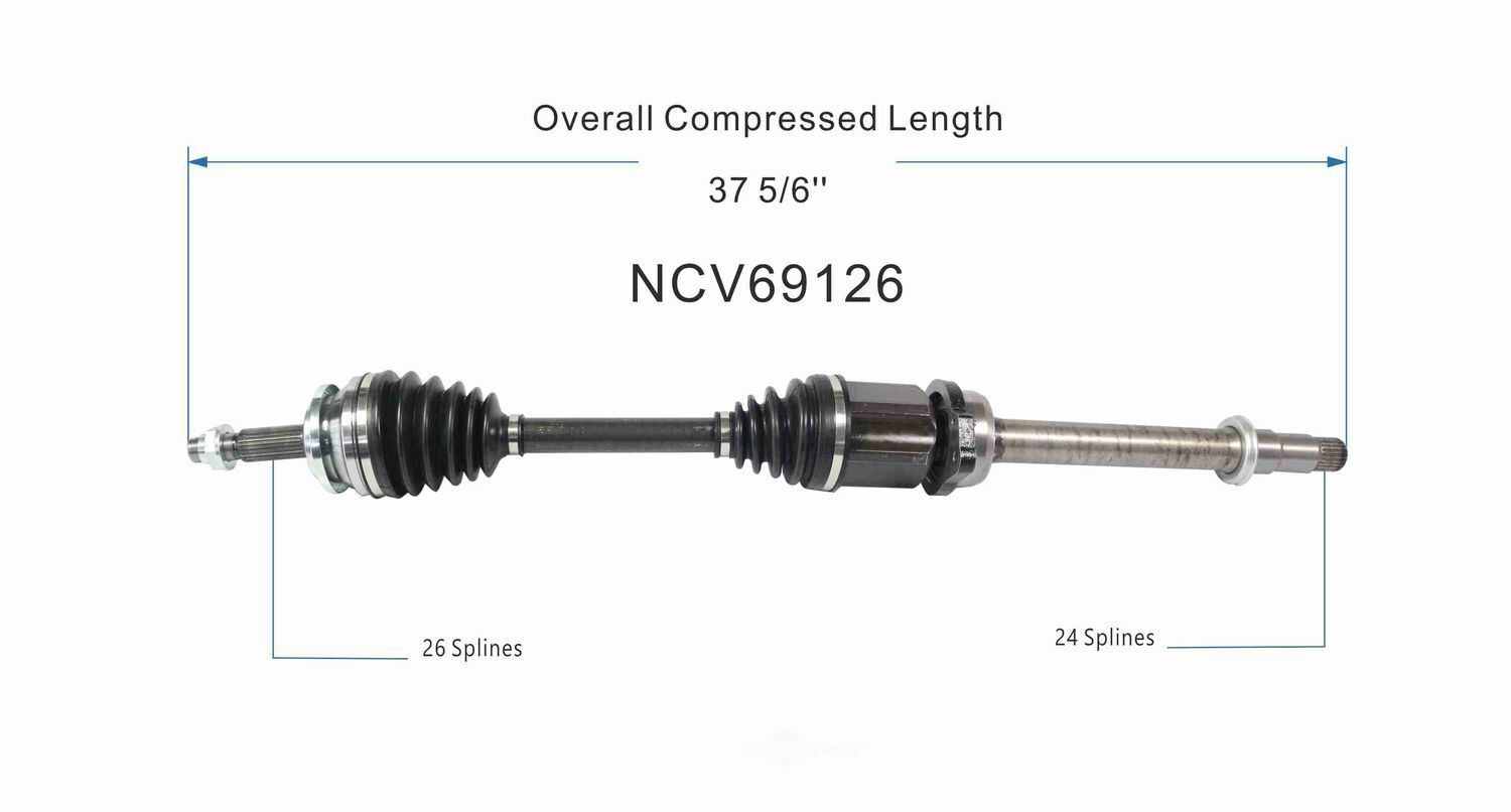 GSP North America NCV69126 CV Axle Assembly