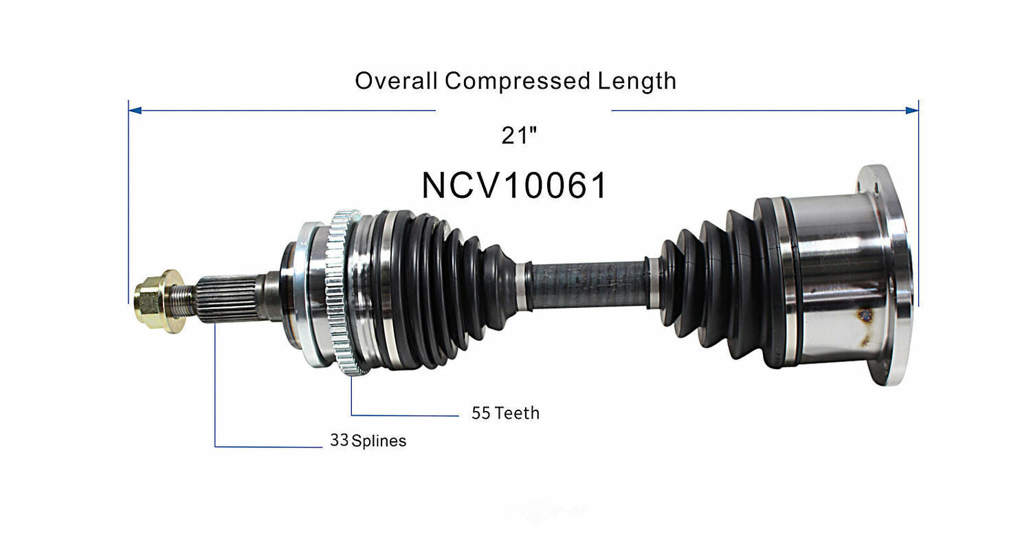 GSP North America NCV10061 CV Axle Assembly